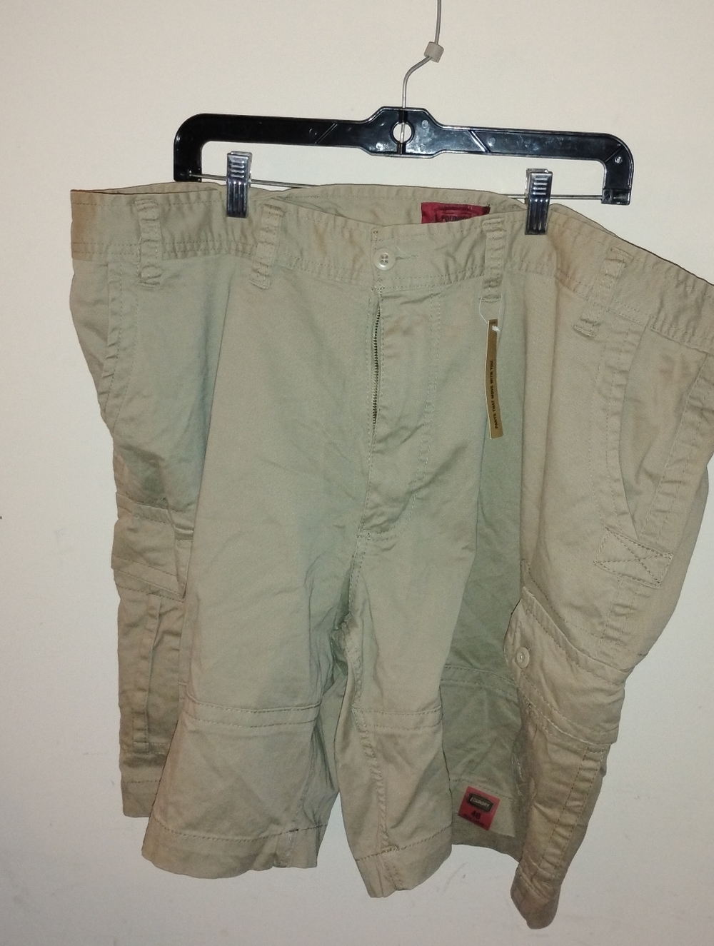 Foundry Men's British Khaki Comfort Stretch Cargo Short, Size:48x20 Summer Camp